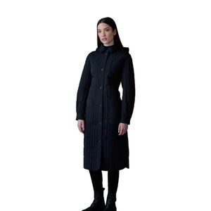 Mackage Black Quilted Trench Coat